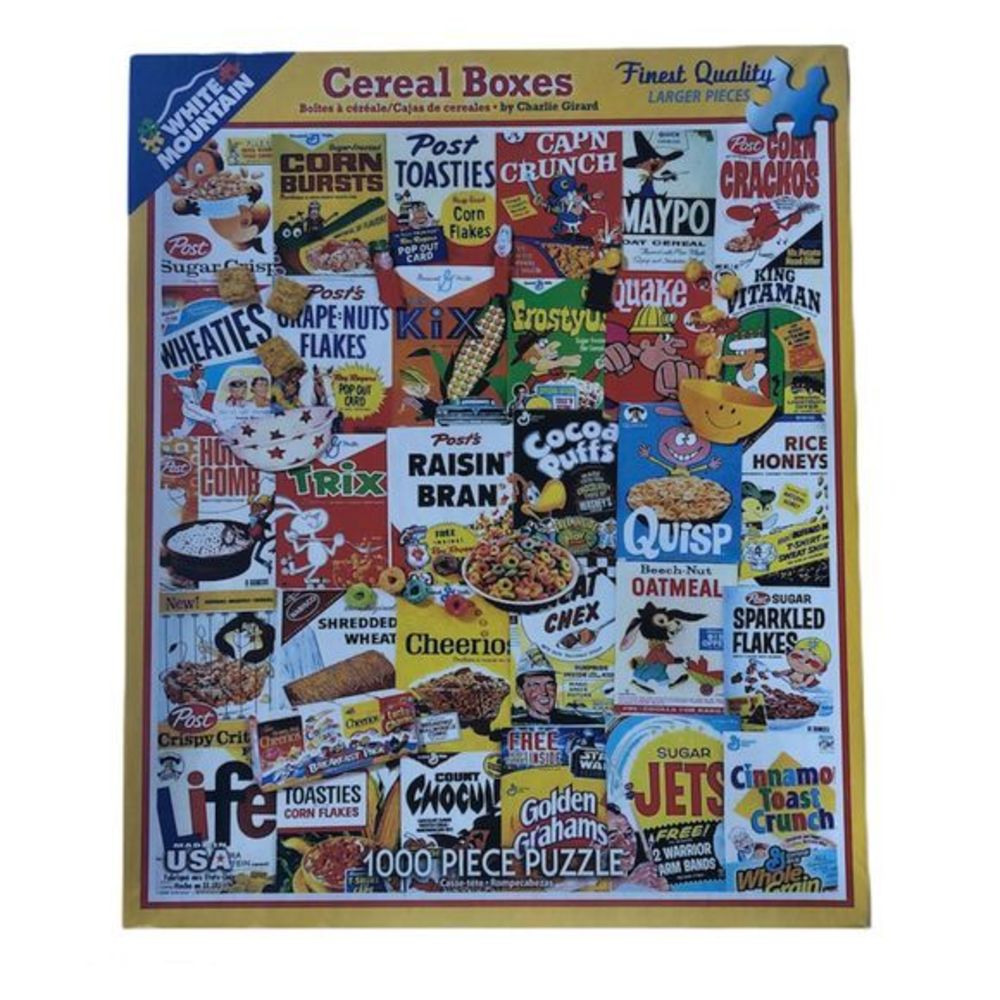 White Mountain Puzzle‎ Cereal Boxes 1000 Pcs. Rare